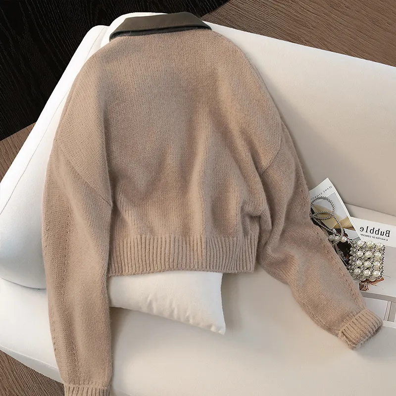 Cypress House Knitwear Women's Light Coffee-3