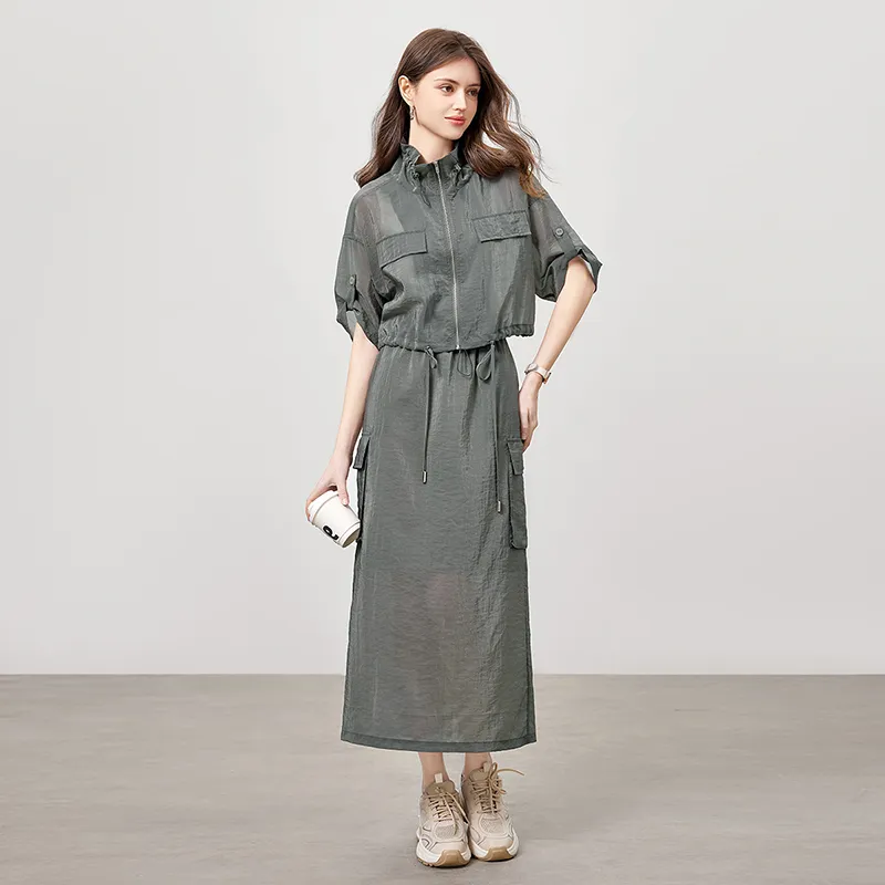 TOUCH Skirt Set Women's Dark Green-4