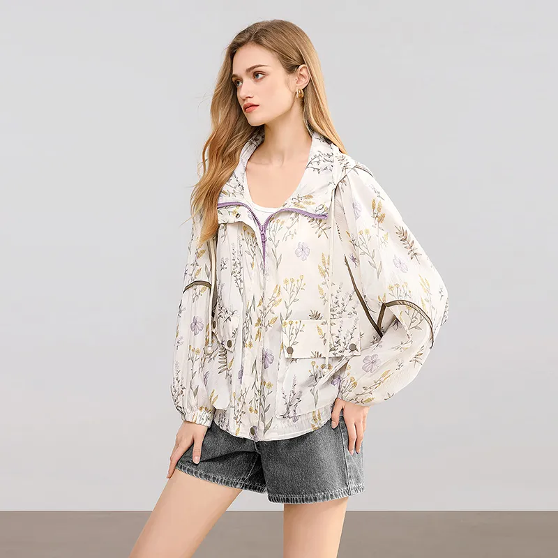 TOUCH Cropped Coat Women's Beige-5
