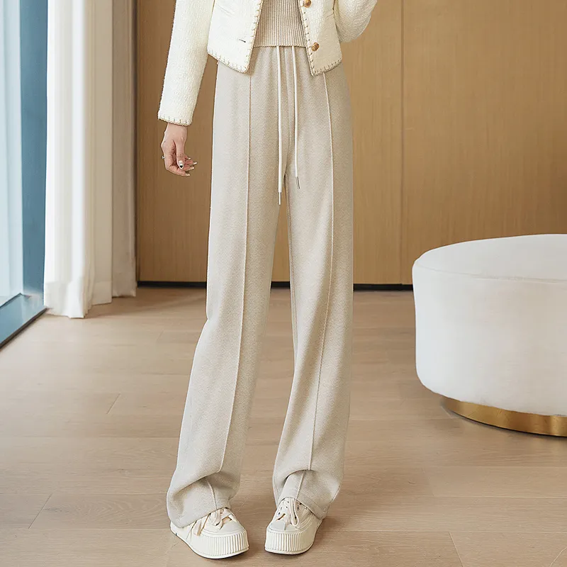 Cypress House Casual Pants Women's Beige Coffee Herringbone-7
