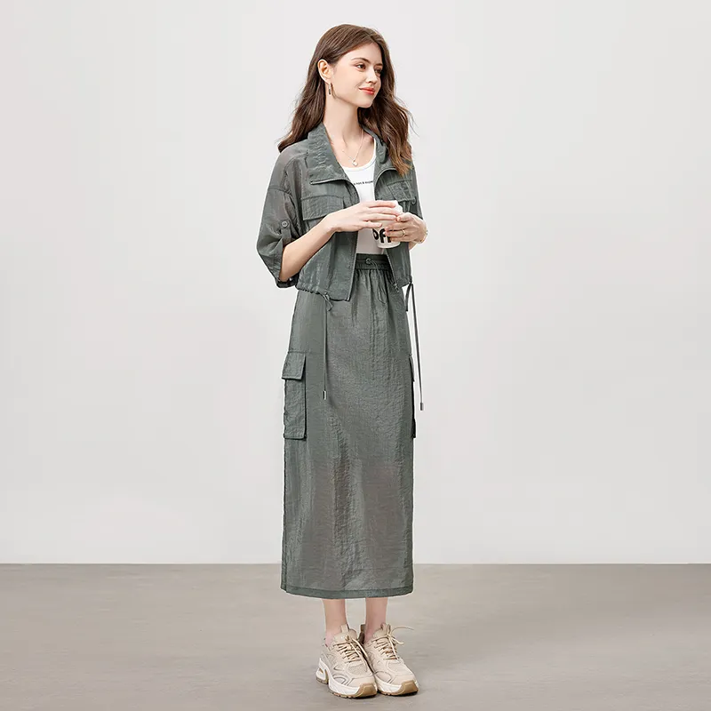 TOUCH Skirt Set Women's Dark Green-5