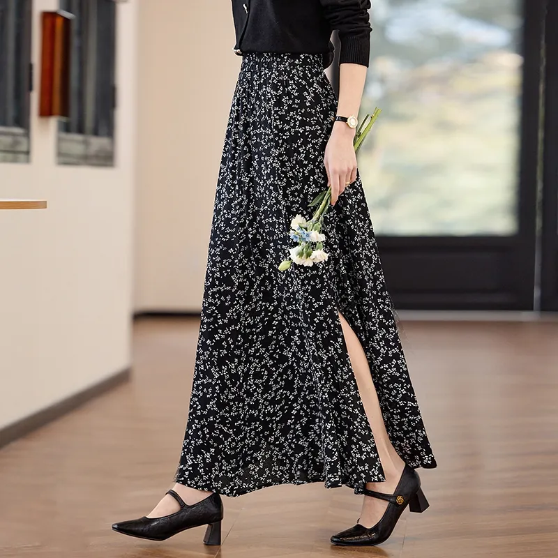 TOUCH Casual Long Skirt Women's Black-2