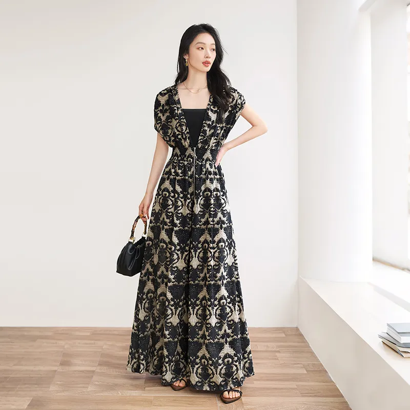 TOUCH Jumpsuits Women's Black Khaki Floral-4