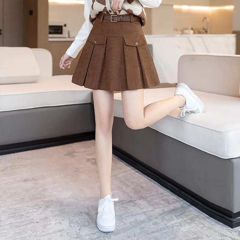 Cypress House Casual Short Skirts Women's Maillard Style Brown-5