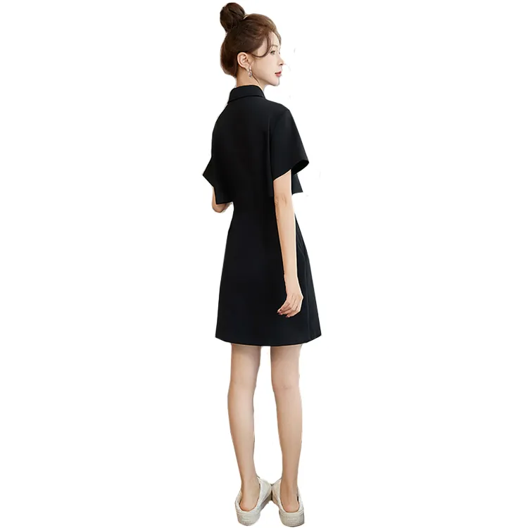 Cypress House Short Sleeved Dress Women's Black-1
