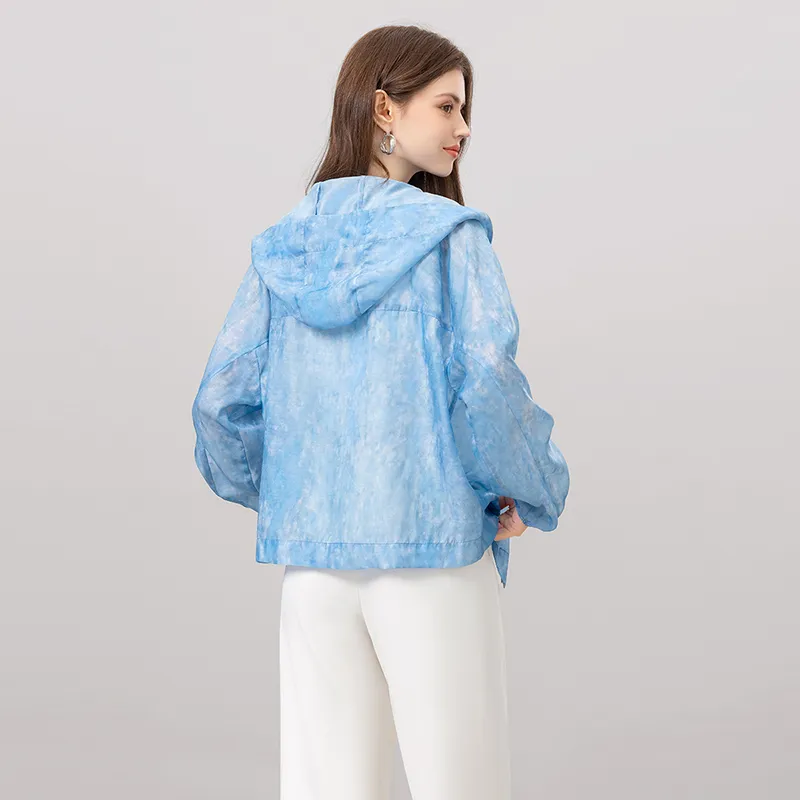 TOUCH Cropped Coat Women's Blue-2