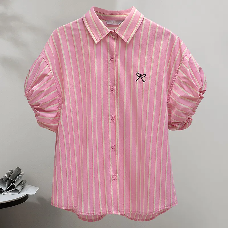 Cypress House Shirt Women's Pink Yellow Stripes-3