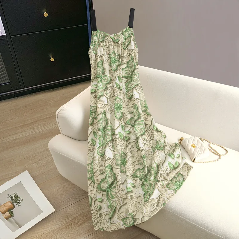 Cypress House Slip Dress Women's Light Green Floral-2