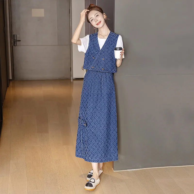 Cypress House Skirt Set Women's Dark Denim Blue-6