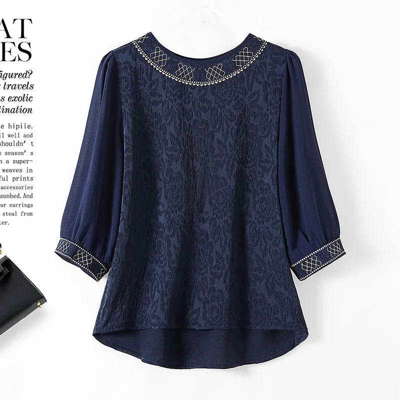 TOUCH Shirts Women's Navy Blue-2