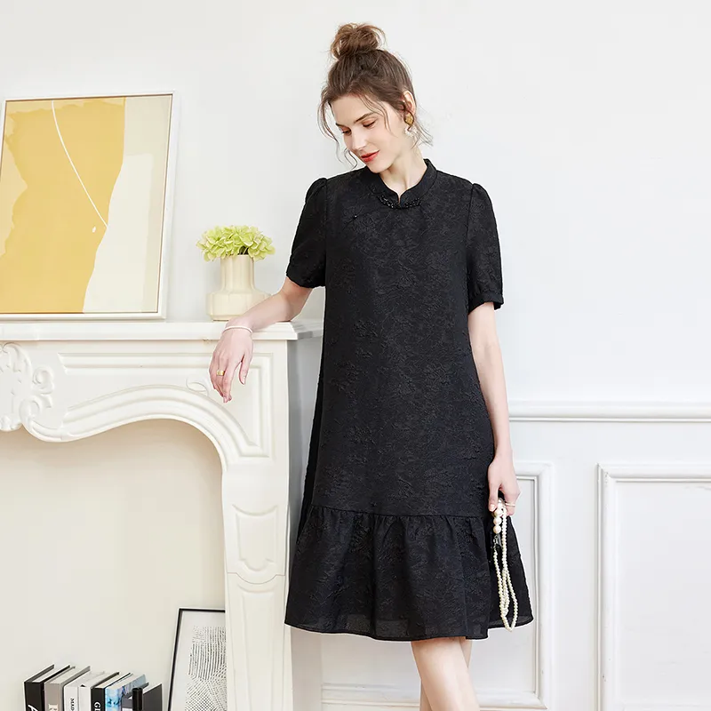 TOUCH Short Sleeved Dresses Women's Black-2