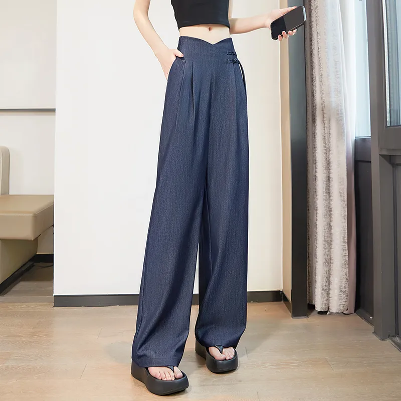 TOUCH Casual Pants Women's Dark Blue-4