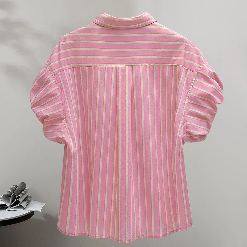 Cypress House Shirt Women's Pink Yellow Stripes-2