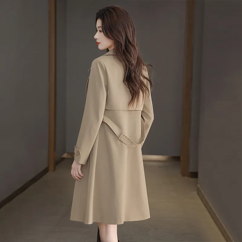 Cypress House Trench Coat Women's Gray Khaki-3