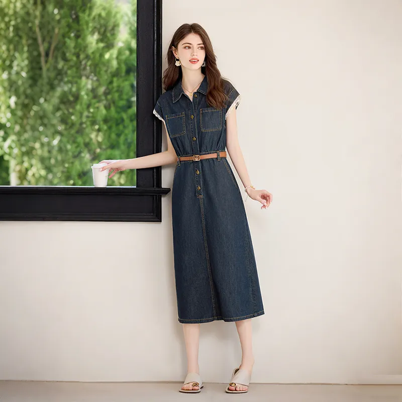 TOUCH Sleeveless Dresses Women's Dark Blue-6