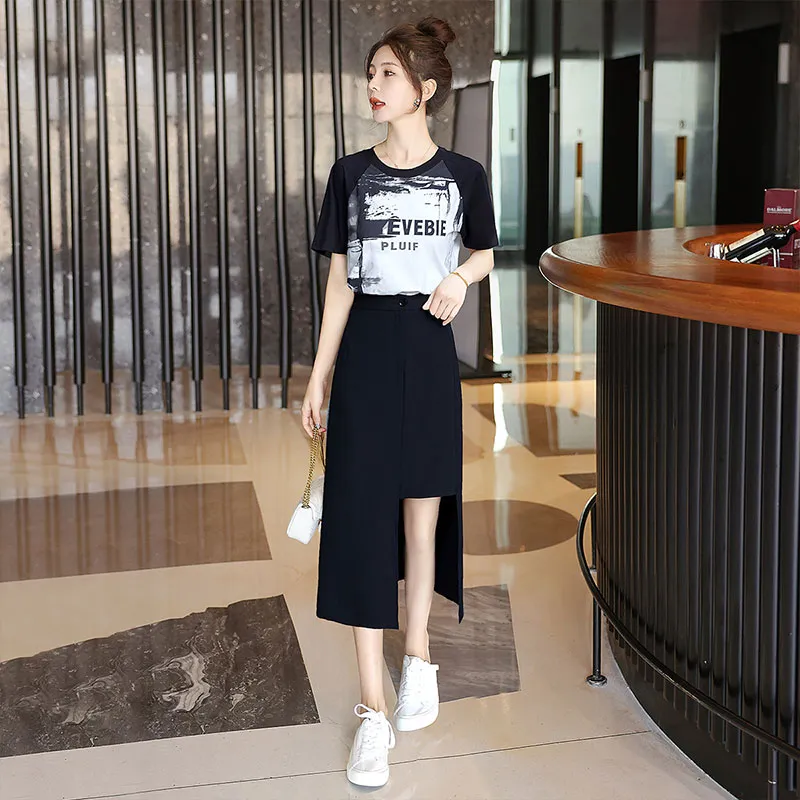 Cypress House Skirt Set Women's White & Black+Black Skirt-4