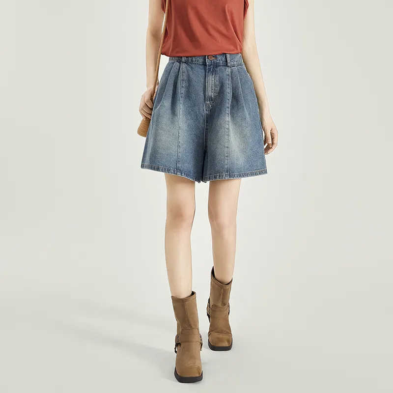 TOUCH Denim Shorts Women's Vintage Light Blue-7