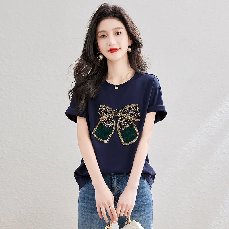 Cypress House T Shirt Women's Navy Blue-6