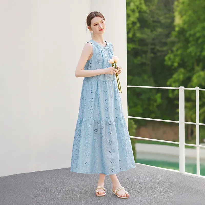 TOUCH Sleeveless Dresses Women's Blue-2