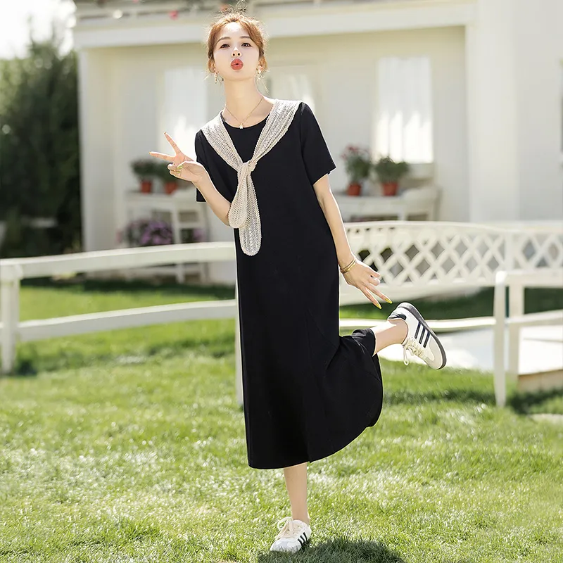Cypress House Short Sleeved Dress Women's Black-1