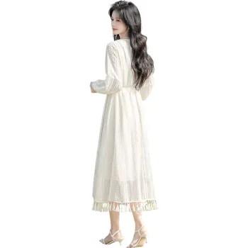 Cypress House Long Sleeved Dress Women's Apricot
