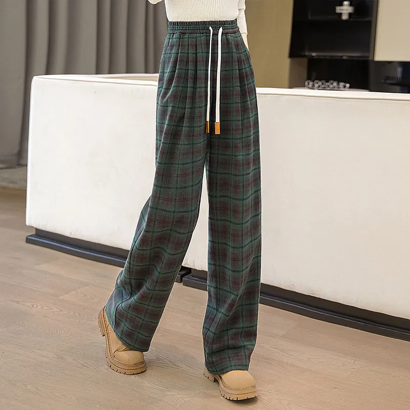 Cypress House Casual Pants Women's Green Plaid-5