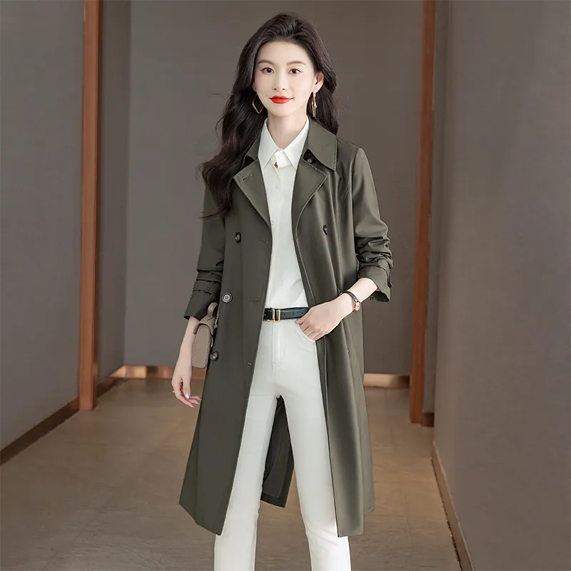 Cypress House Trench Coat Women's Army Green-2