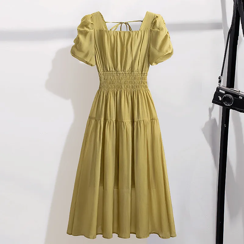 Cypress House Short Sleeved Dress Women's Avocado Green-2