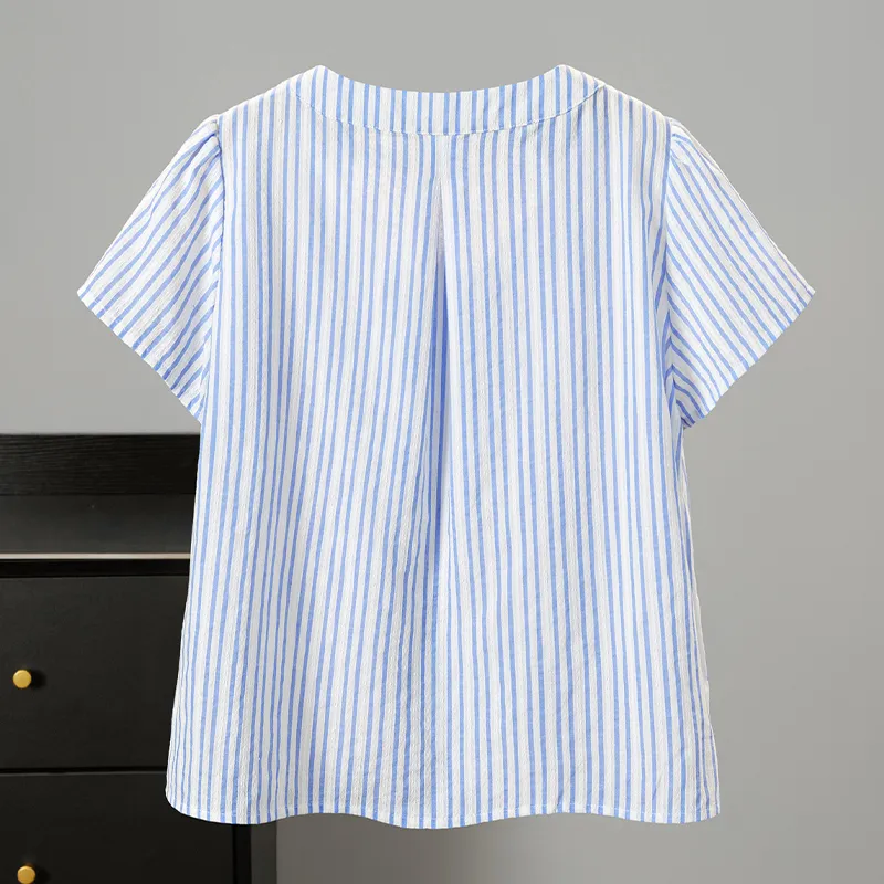 TOUCH Shirt Women's Blue Stripes-3