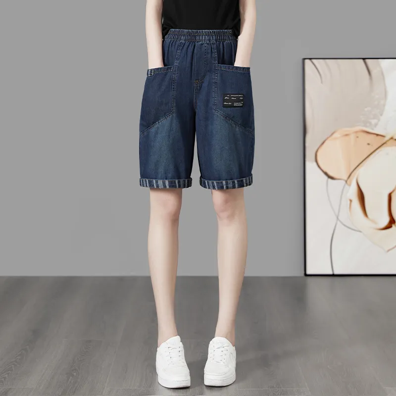 TOUCH Denim Shorts Women's Dark Blue-2