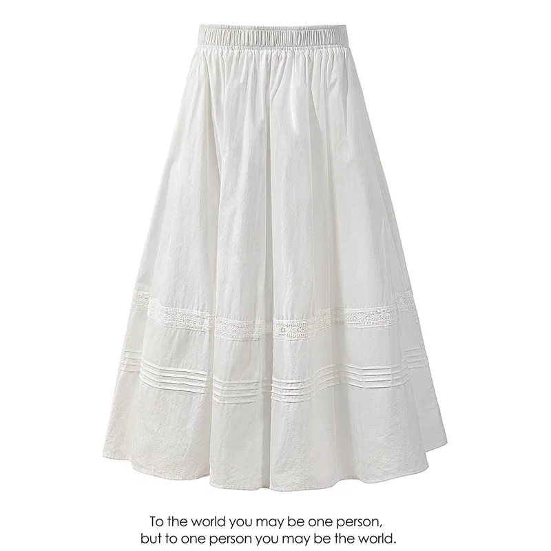 Cypress House Casual Long Skirt Women's White-2