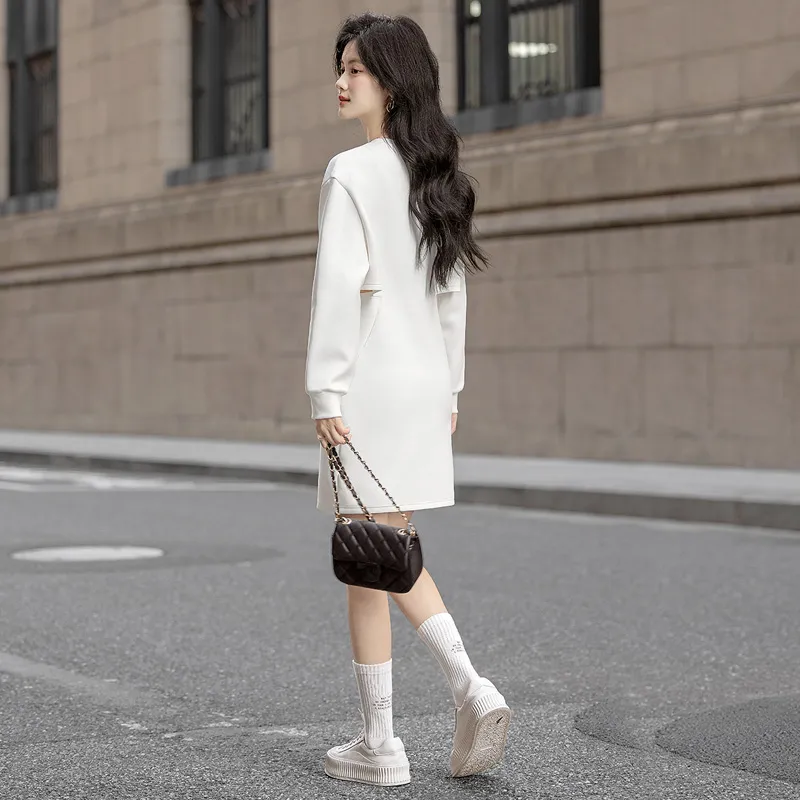 Cypress House Long Sleeved Dress Women's White-3