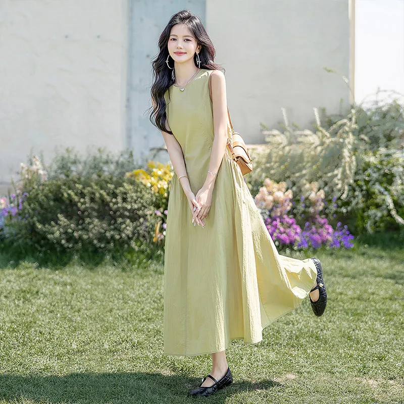 Cypress House Sleeveless Dress Women's Avocado Green-4