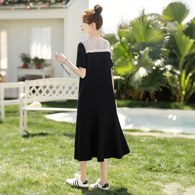 Cypress House Short Sleeved Dress Women's Black-2