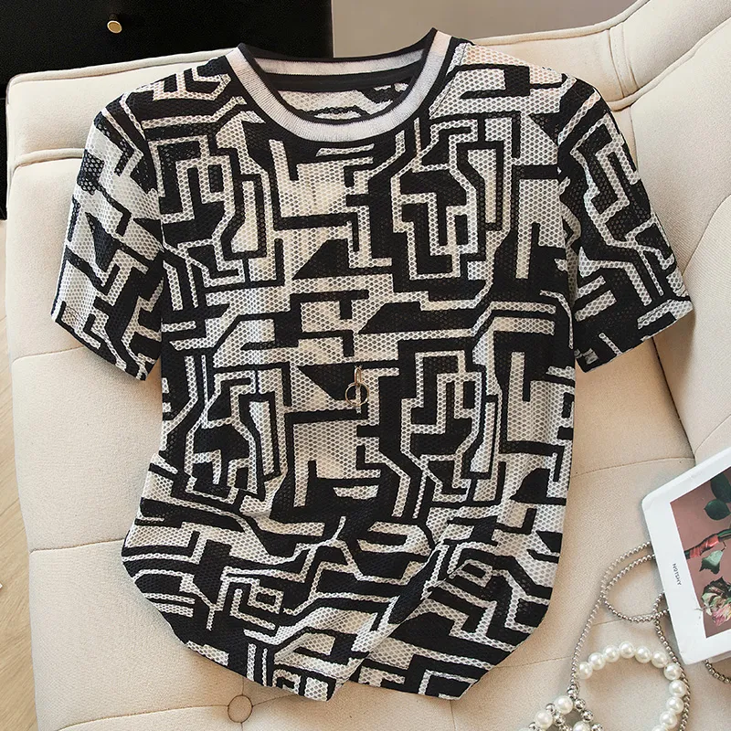 Cypress House T Shirt Women's Black White Stripes-6