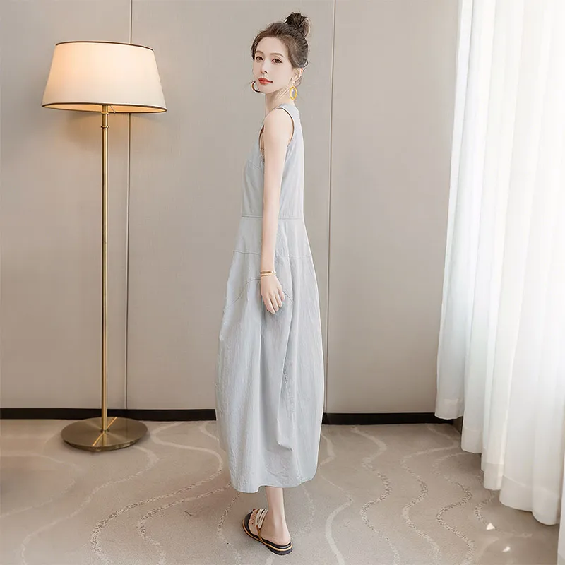 Cypress House Sleeveless Dress Women's Light Gray-3