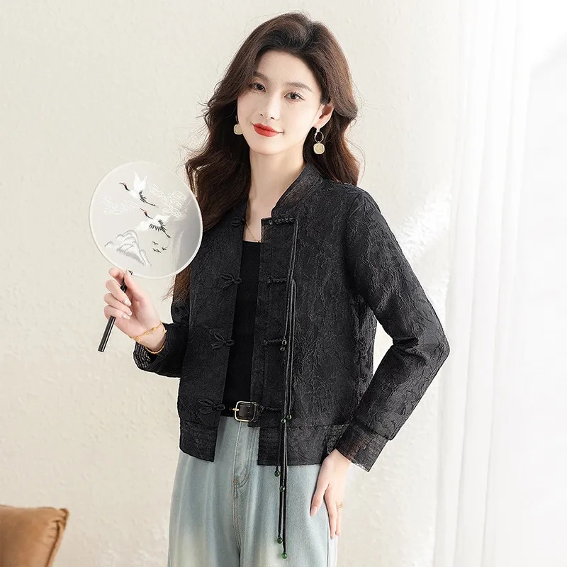 Cypress House Cropped Coats Women's Black-6