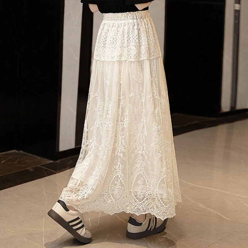Cypress House Casual Long Skirt Women's White-3