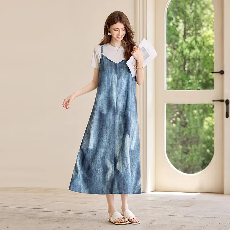 TOUCH Slip Dresses Women's Blue-2