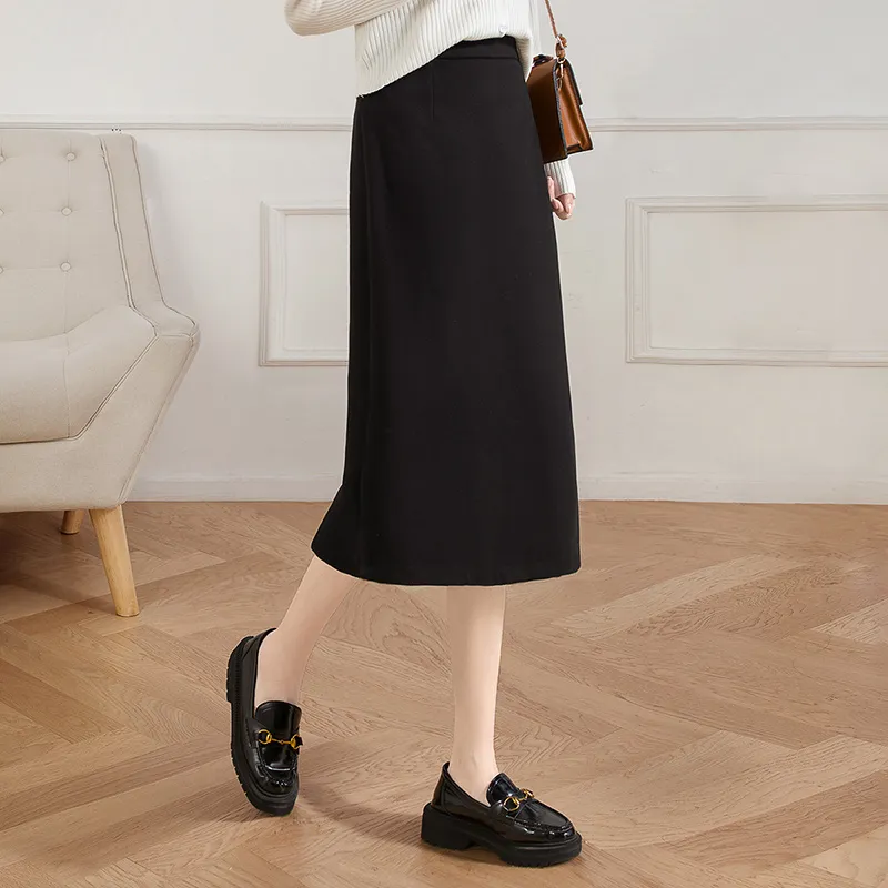 Cypress House Casual Long Skirt Women's Black-3