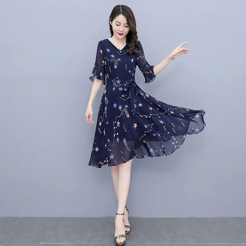 Cypress House Short Sleeved Dress Women's Navy Blue-5