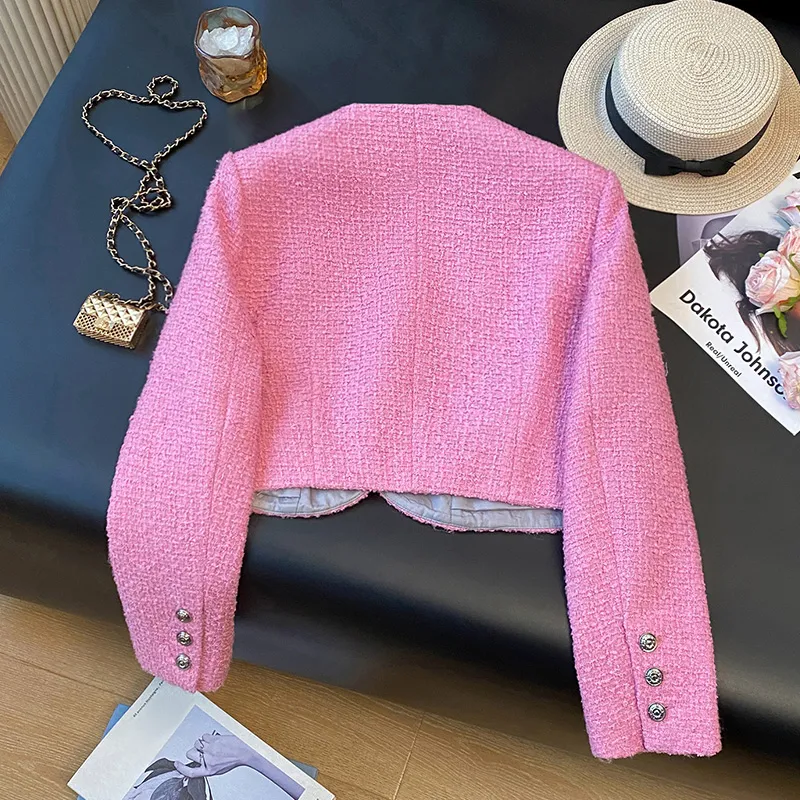 Cypress House Cropped Coat Women's Barbie Pink-3