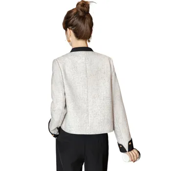Cypress House Cropped Coat Women's Gray White