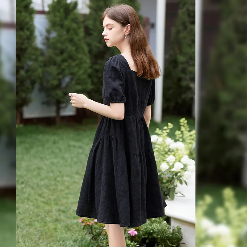 TOUCH Short Sleeved Dress Women's Black-3