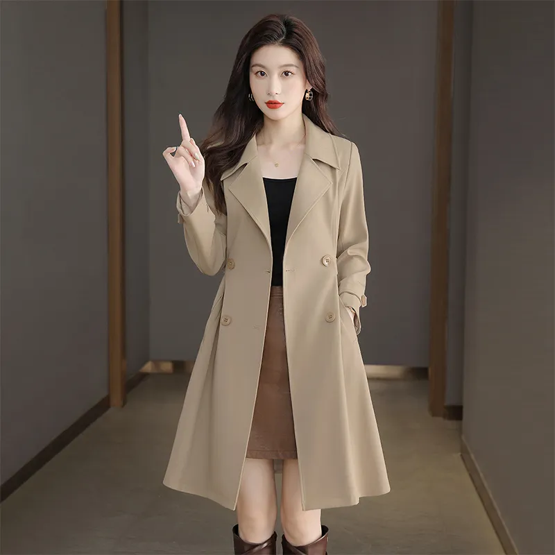 Cypress House Trench Coat Women's Gray Khaki-2