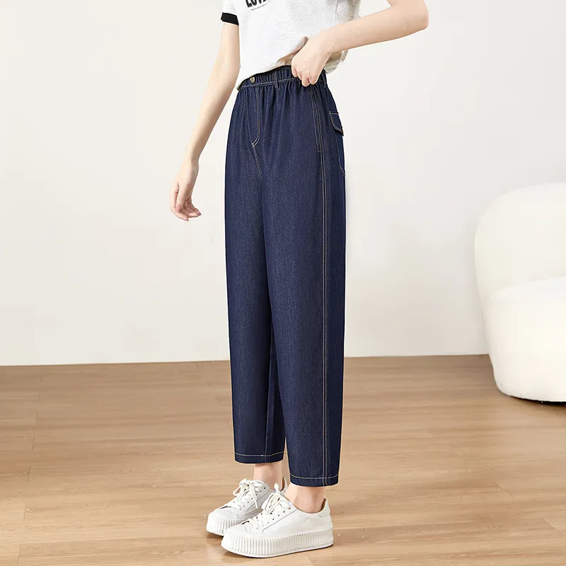 TOUCH Casual Pants Women's Dark Blue-5