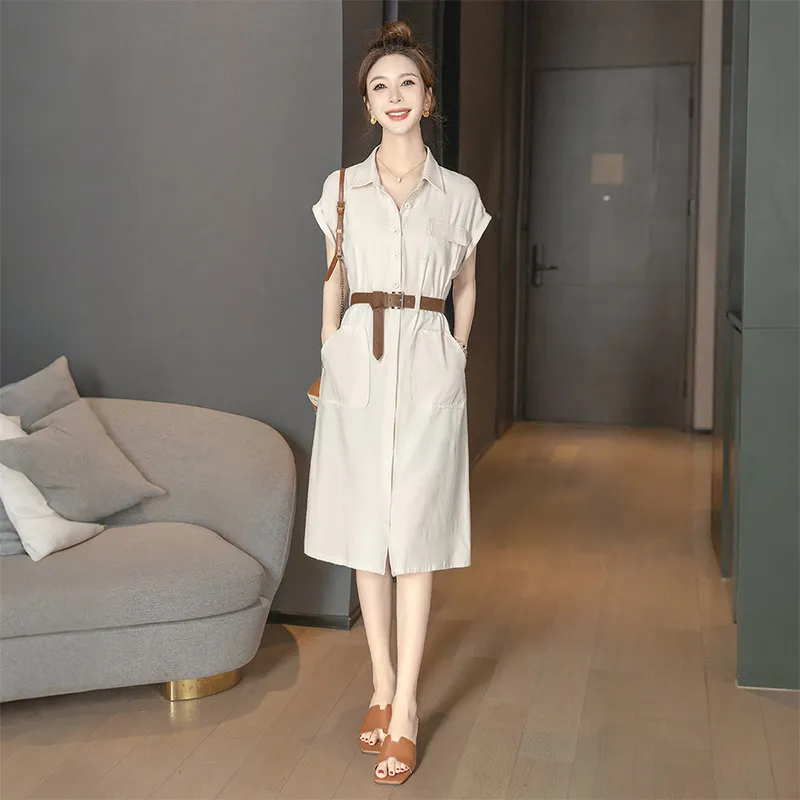 Cypress House Short Sleeved Dress Women's Beige-2
