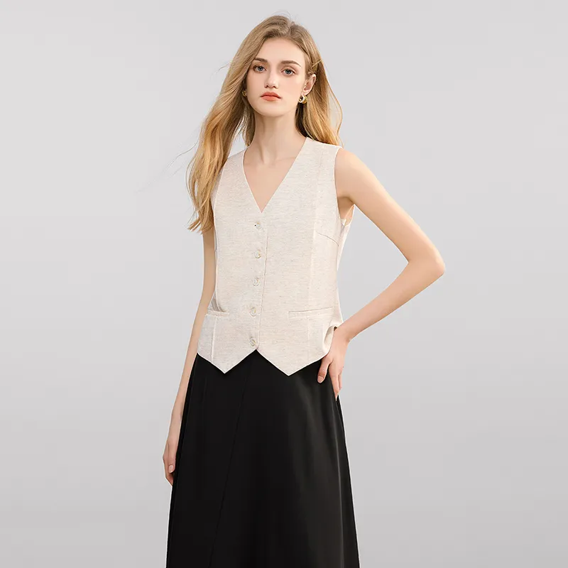 TOUCH Vests Women's Beige-2