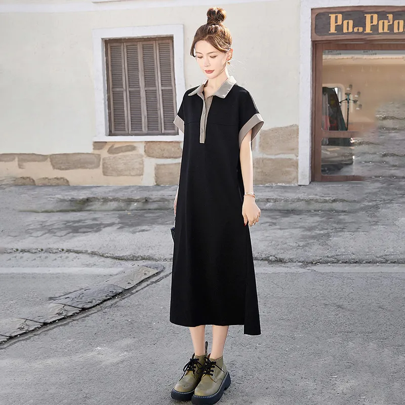 Cypress House Short Sleeved Dress Women's Black-4