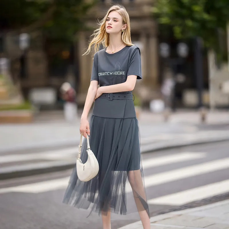 TOUCH Skirt Set Women's Dark Gray-2